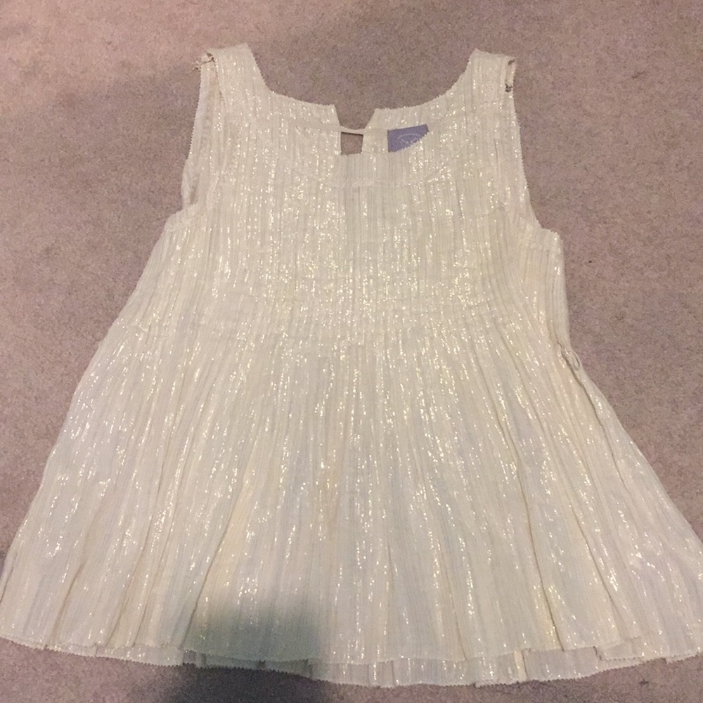 Gold peplum style top